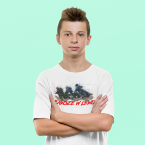 Dziecięca koszulka z nadrukiem #zawsze w lewo MZ08