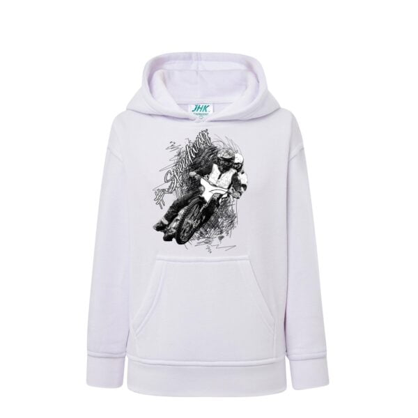 Bluza dla dziecka z kapturem i żużlową grafiką MZ14 Różne kolory - obrazek 2
