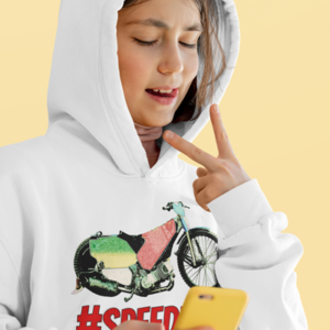 Bluza dla dziecka z kapturem i żużlową grafiką MZ16 Różne kolory