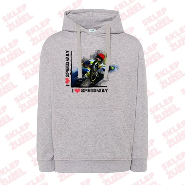 Bluza męska z kapturem Grafika MZ19 I❤ - obrazek 2