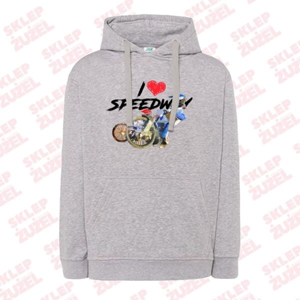 Bluza męska z kapturem Grafika MZ20 I❤SPEEDWAY - obrazek 2