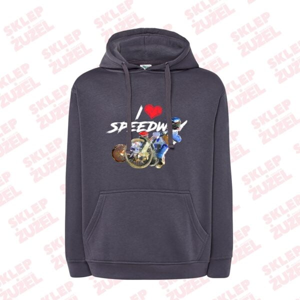 Bluza męska z kapturem Grafika MZ20 I❤SPEEDWAY - obrazek 4