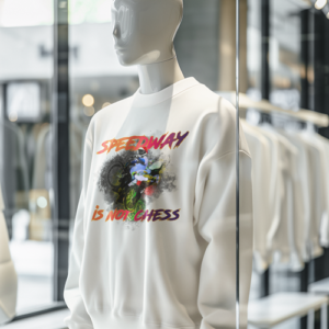 Bluza męska Klasyczna  Z nadrukiem  Grafika MZ22 Speedway is not chess