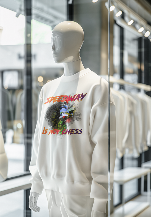 Bluza męska Klasyczna Z nadrukiem Grafika MZ22 Speedway is not chess