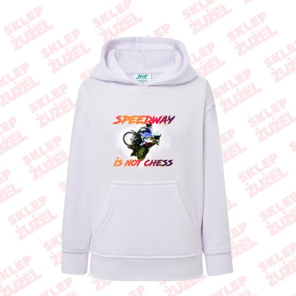 Bluza dla dziecka z kapturem i żużlową grafiką MZ22 Różne kolory - obrazek 2