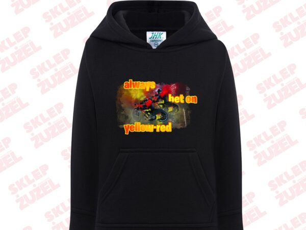 Bluza dla dziecka z kapturem i żużlową grafiką MZ24 Różne kolory - obrazek 2