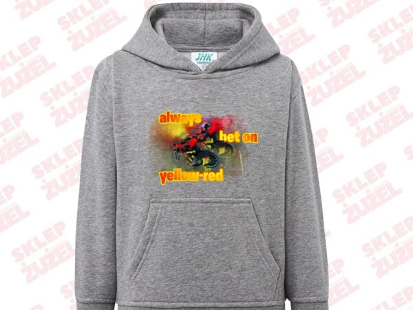 Bluza dla dziecka z kapturem i żużlową grafiką MZ24 Różne kolory - obrazek 3