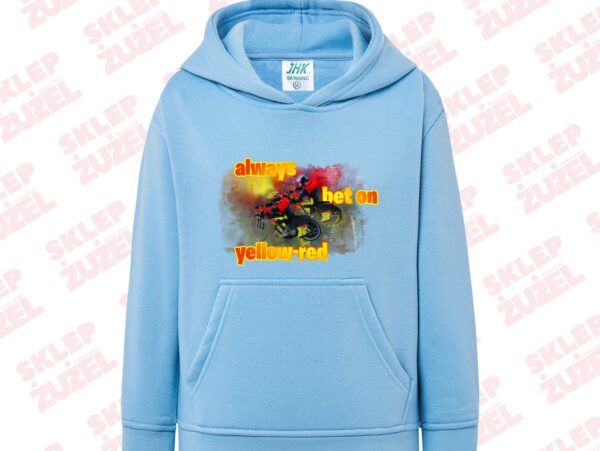 Bluza dla dziecka z kapturem i żużlową grafiką MZ24 Różne kolory - obrazek 6