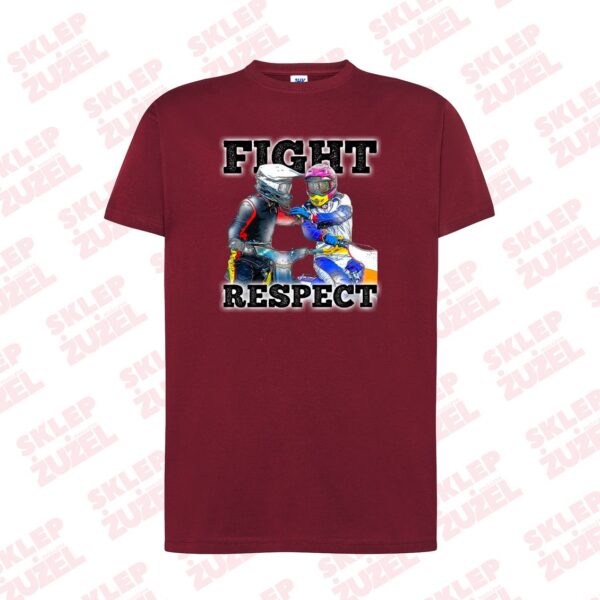 Koszulka Męska dla fana żużla z nadrukiem MZ25 Fight&Respect - obrazek 3