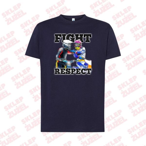 Koszulka Męska dla fana żużla z nadrukiem MZ25 Fight&Respect - obrazek 5