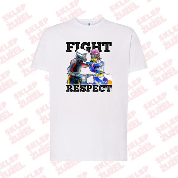 Koszulka Męska dla fana żużla z nadrukiem MZ25 Fight&Respect - obrazek 6