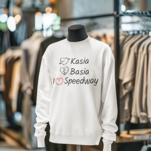 Bluza męska Klasyczna  Z nadrukiem  Grafika MZ21 I❤ Speedway