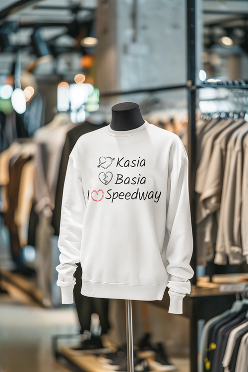 Bluza męska Klasyczna Z nadrukiem Grafika MZ21 I❤ Speedway