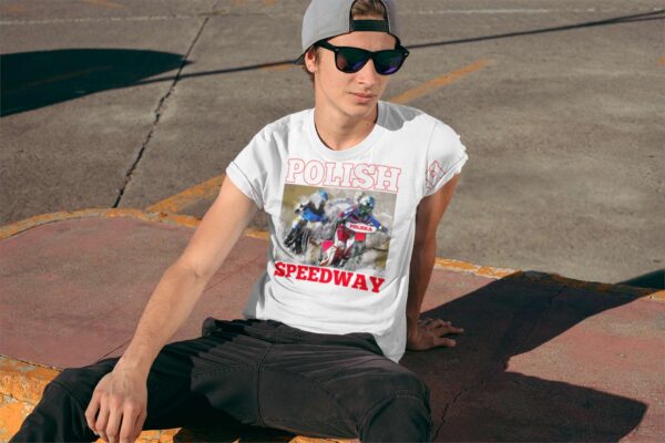 Koszulka Męska dla fana żużla z nadrukiem MZ28 Polish Speedway