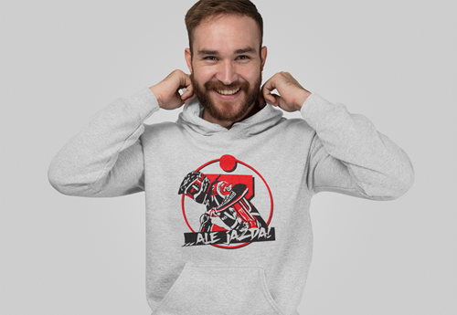 Bluza męska z kapturem Grafika MZ04 Także Duże Rozmiary Różne kolory