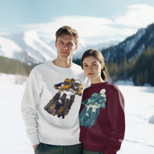 Bluza unisex klasyczna damska męska z Grafiką MZ15 Różne kolory