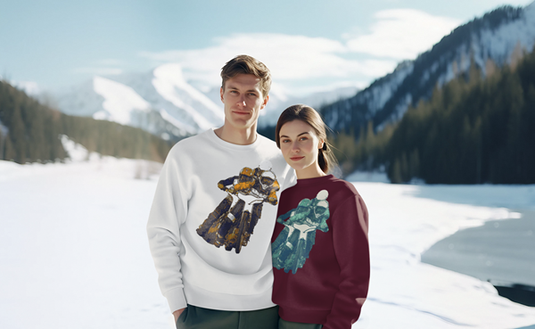 Bluza unisex klasyczna damska męska z Grafiką MZ15 Różne kolory