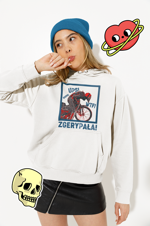 Bluza damska z kapturem Grafika MZ17-2 Różne kolory