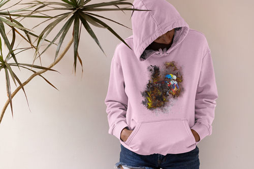 Bluza damska z kapturem Grafika MZ10 Różne kolory