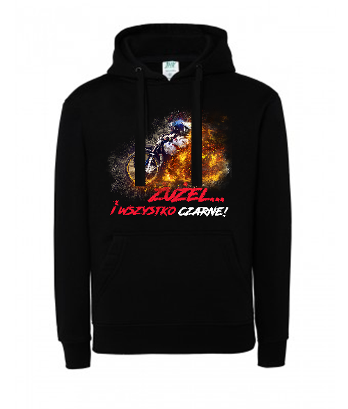 Bluza damska z kapturem Grafika MZ11 Różne kolory - obrazek 3