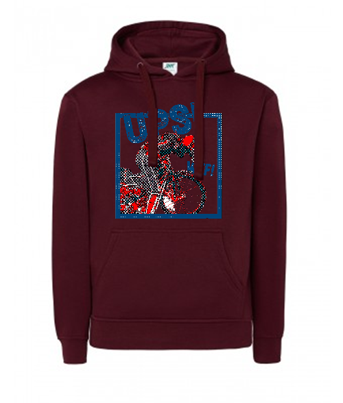 Bluza damska z kapturem Grafika MZ17-1 Różne kolory - obrazek 4