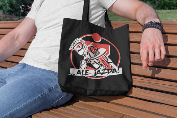 Torba bawełniana na zakupy z żużlową grafiką MZ04