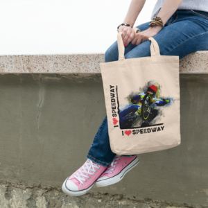 Torba bawełniana na zakupy z żużlową grafiką MZ19