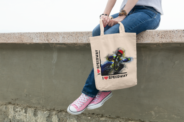 Torba bawełniana na zakupy z żużlową grafiką MZ19