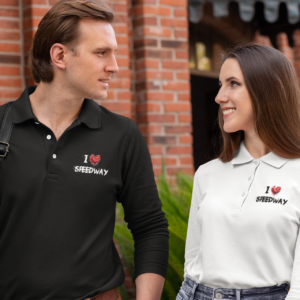 Damskie polo z długim rękawem  dla fanki żużla z nadrukiem MZ29
