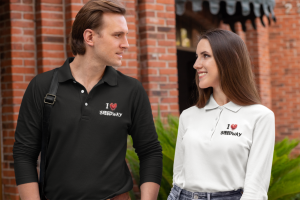Damskie polo z długim rękawem  dla fanki żużla z nadrukiem MZ29