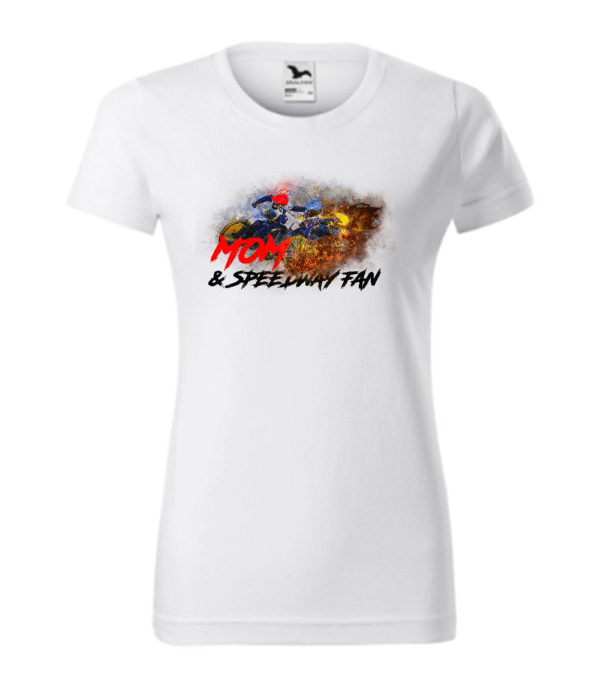 Koszulka Damska dla mamy Mom&Speedway Fan MZ35 - obrazek 3