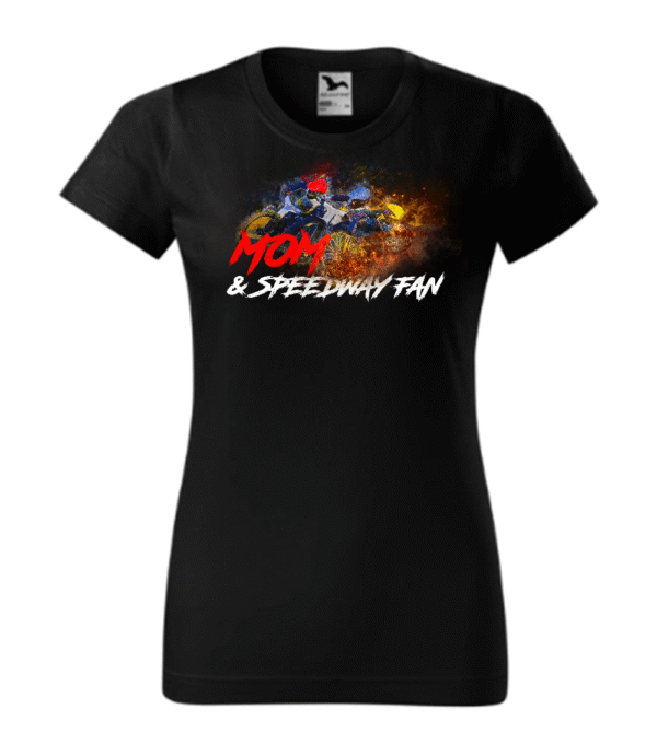 Koszulka Damska dla mamy Mom&Speedway Fan MZ35 - obrazek 2