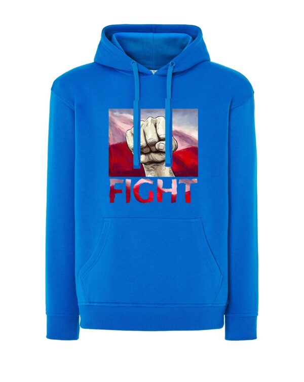 Bluza męska z kapturem FIGHT MZ36 Także Duże Rozmiary Różne kolory - obrazek 2